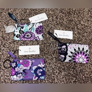 NEW Vera Bradley Zip ID Wallets & Lanyards Set